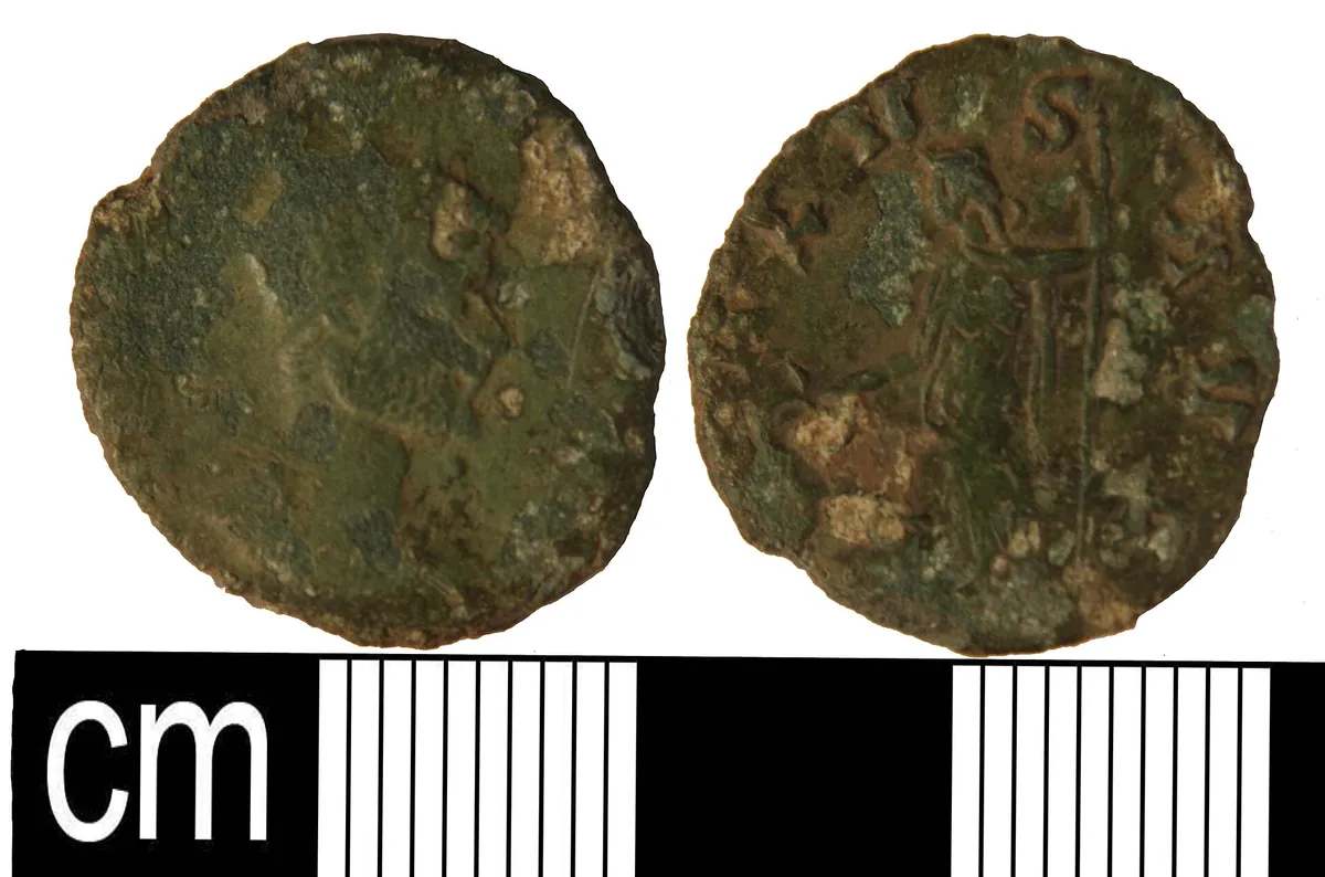 Coin as found, with its patina intact